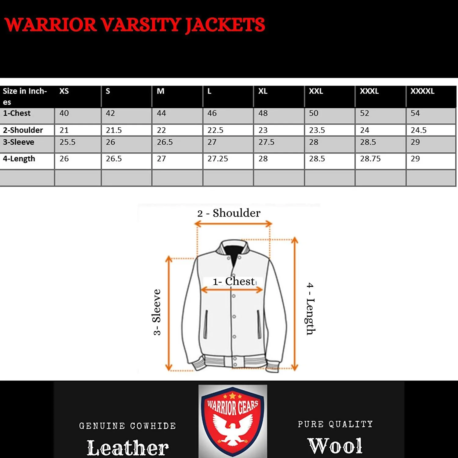 Warrior Gears Classic Varsity Jacket with Hood University Letterman Bomber Jacket- Navy Blue Pure Wool Body & White Real Leather Sleeves