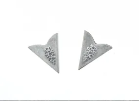 Western Collar Tip with American Indian Arrowheads, antique silver, 1 pair