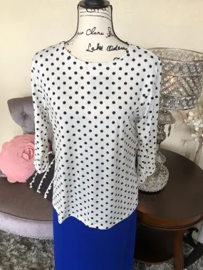 White and Black Polka Dot Layering Top (PL)