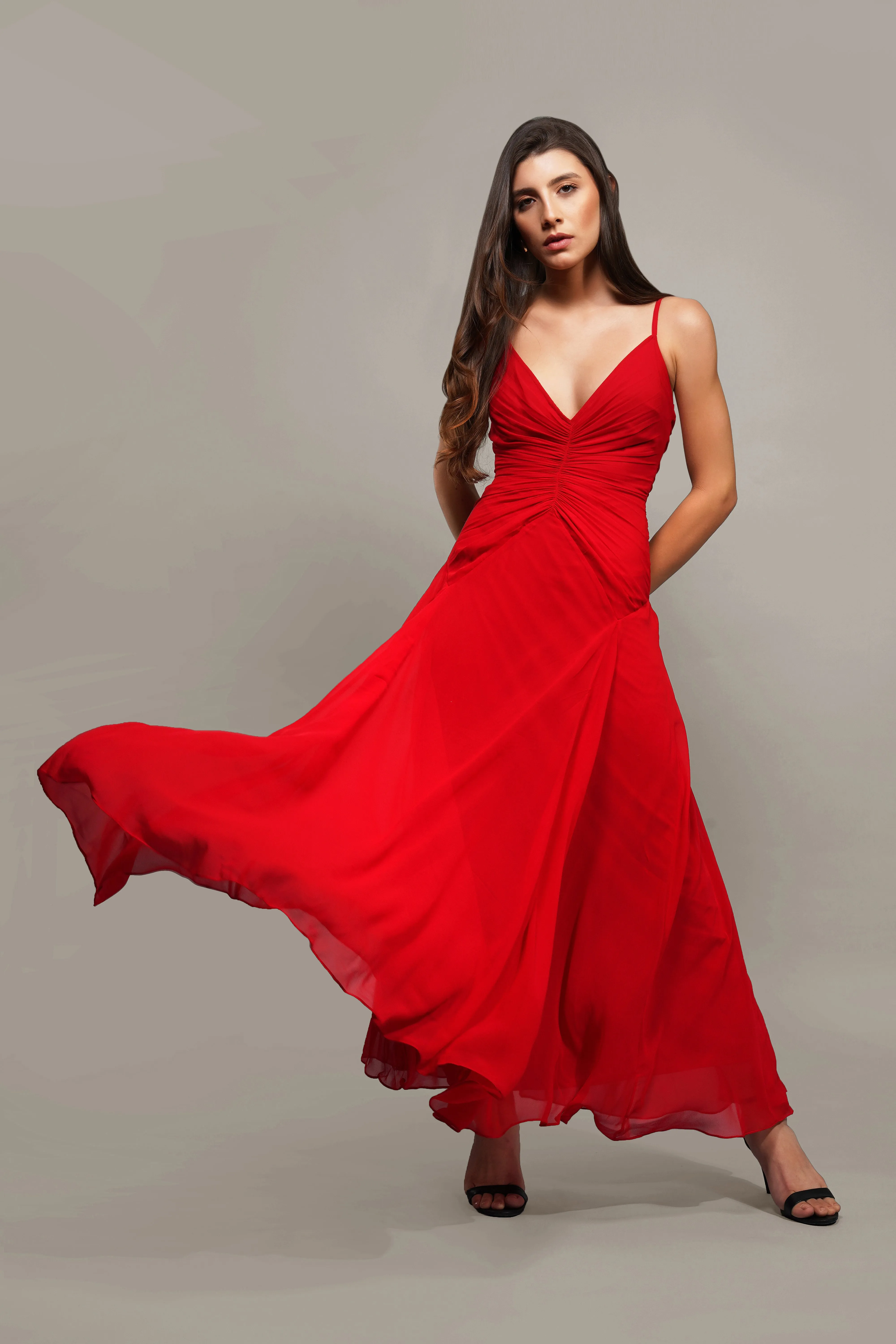 Whitley Maxi Dress in Red