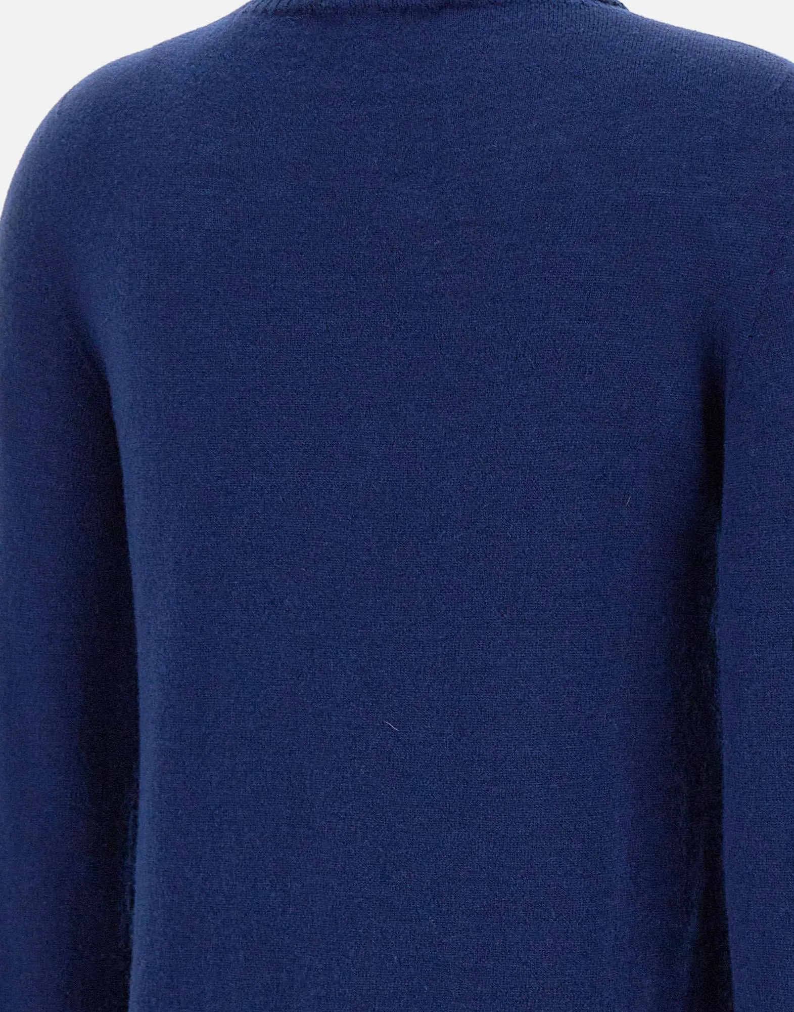 Wool Turtleneck Blue Relaxed Sweater