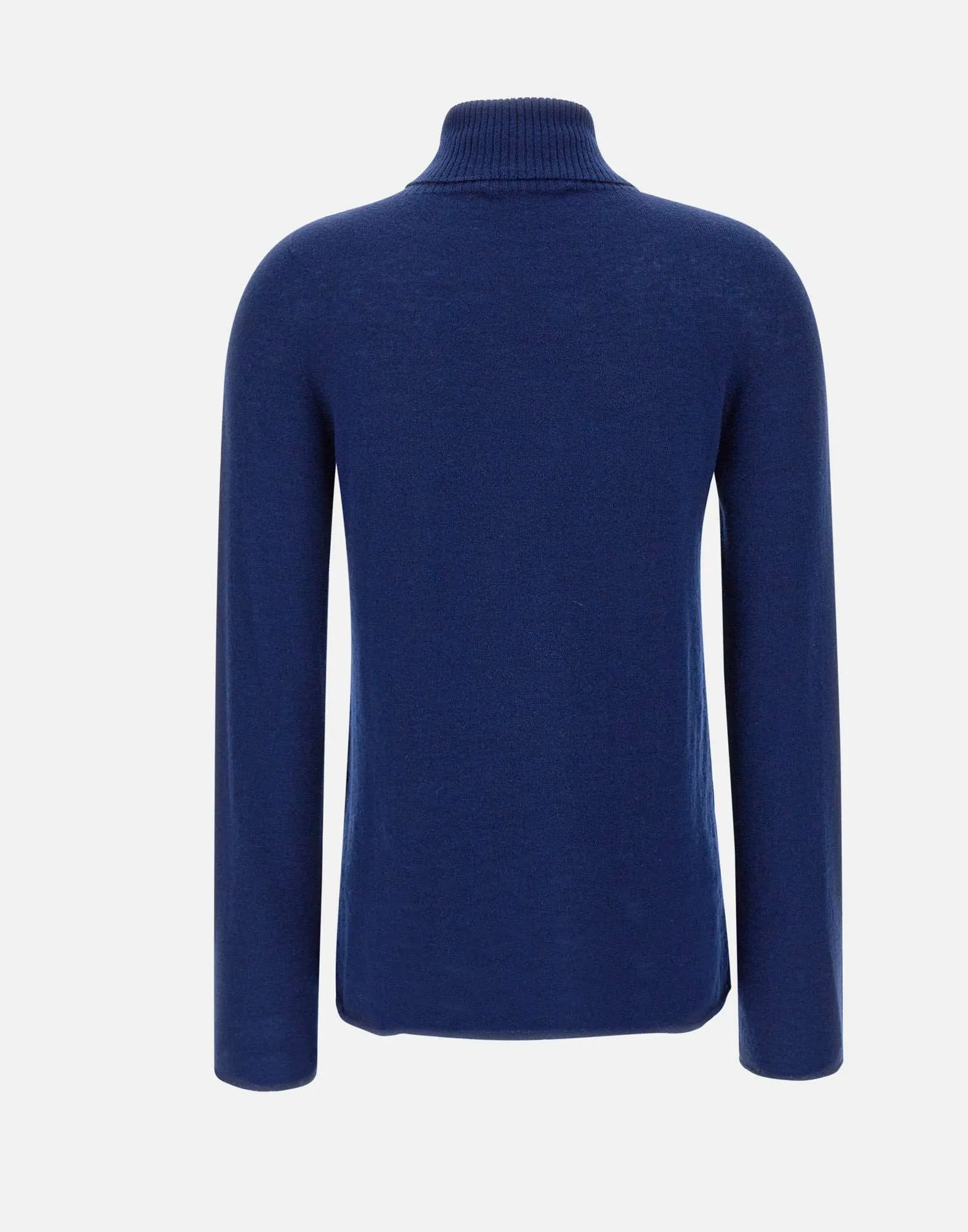 Wool Turtleneck Blue Relaxed Sweater